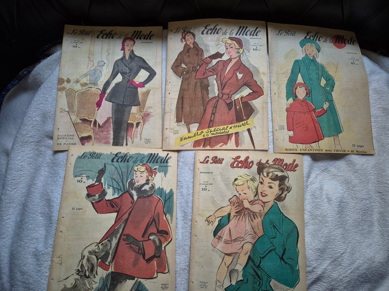 Le Petit Echo de la Mode - Vintage Franse Modebladen (1949), Ophalen of Verzenden, Gelezen, Damesbladen