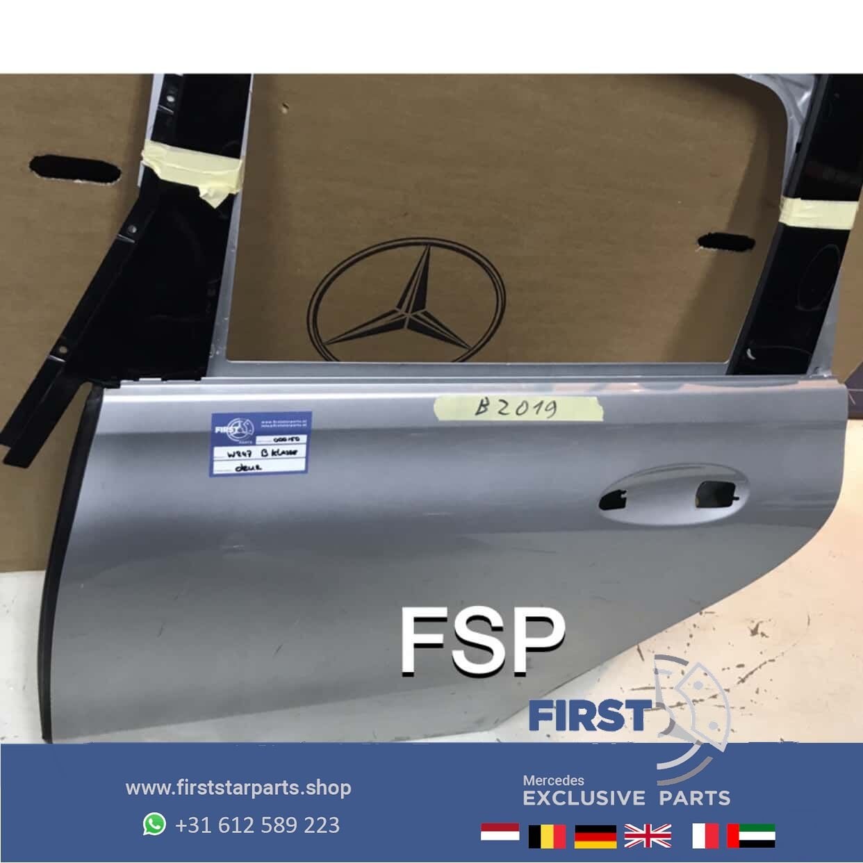 W247 B KLASSE 2019-2021 DEUR PORTIER LINKS ACHTER ZILVER GRI, Auto-onderdelen, Gebruikt, -, Deur, Ophalen of Verzenden