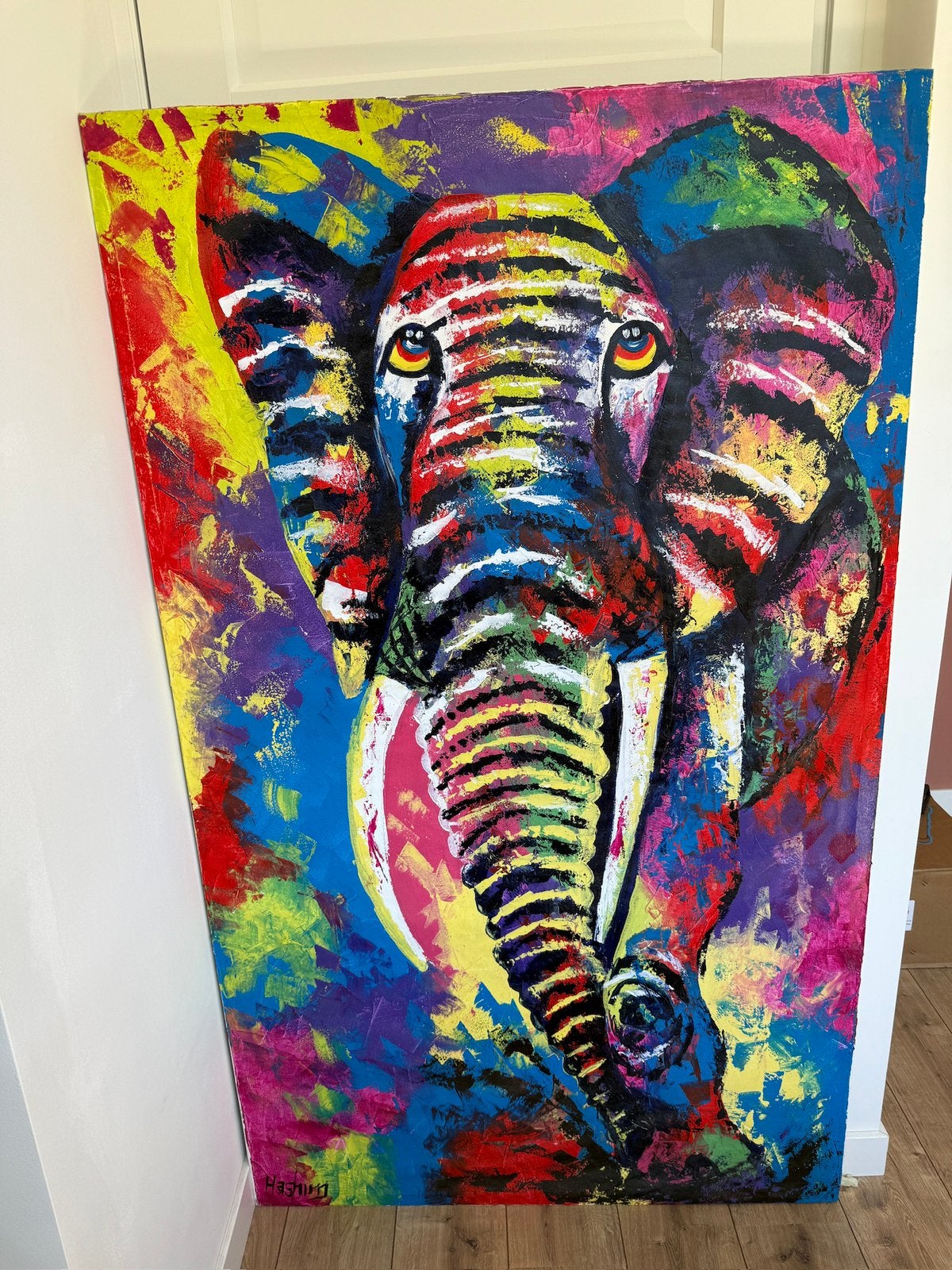 Schilderij Olifant uit Zanzibar 101x170 cm, Ophalen