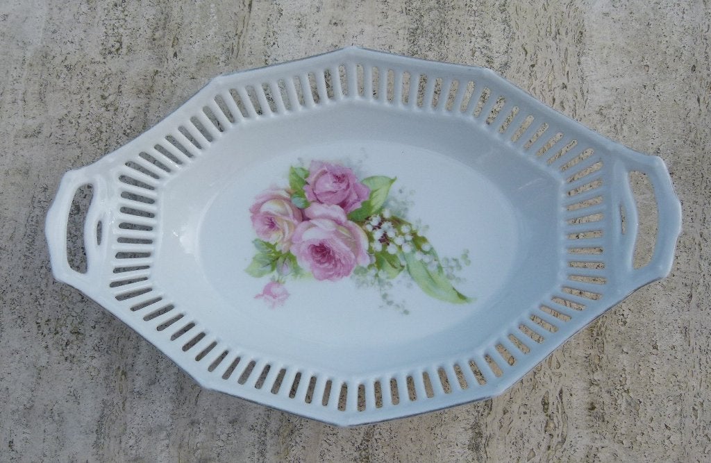 Prachtige Rozen Schaal met Ajour Rand, Nieuw, Ophalen of Verzenden, Schaal of Schalen, Wedgwood
