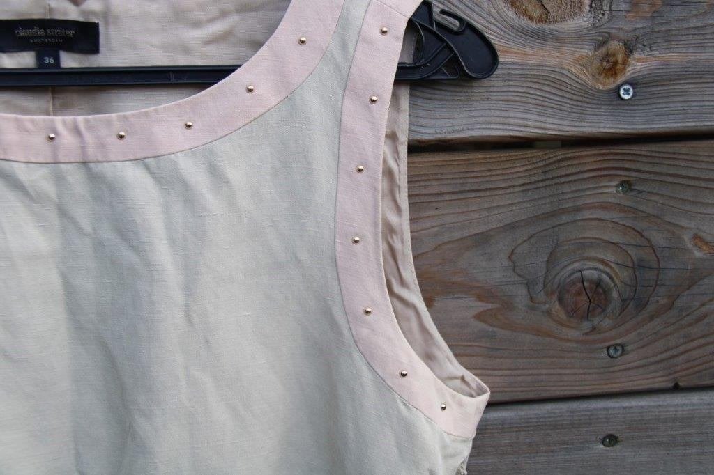 Jurk beige/ roze Claudia Strater mt 36 Vaste prijs AANBIEDIN, Beige, Ophalen of Verzenden, Zo goed als nieuw, Knielengte