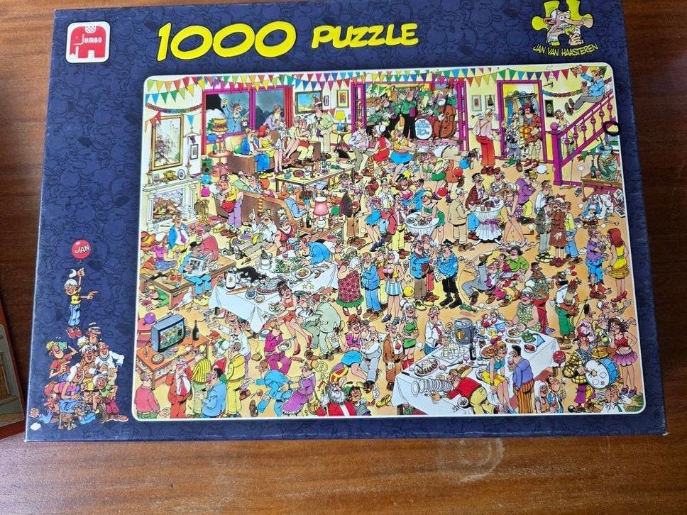 Twee Jan van Haasteren puzzels 999 stukjes per puzzel, Hobby en Vrije tijd, Denksport en Puzzels, Ophalen, 500 t/m 1500 stukjes