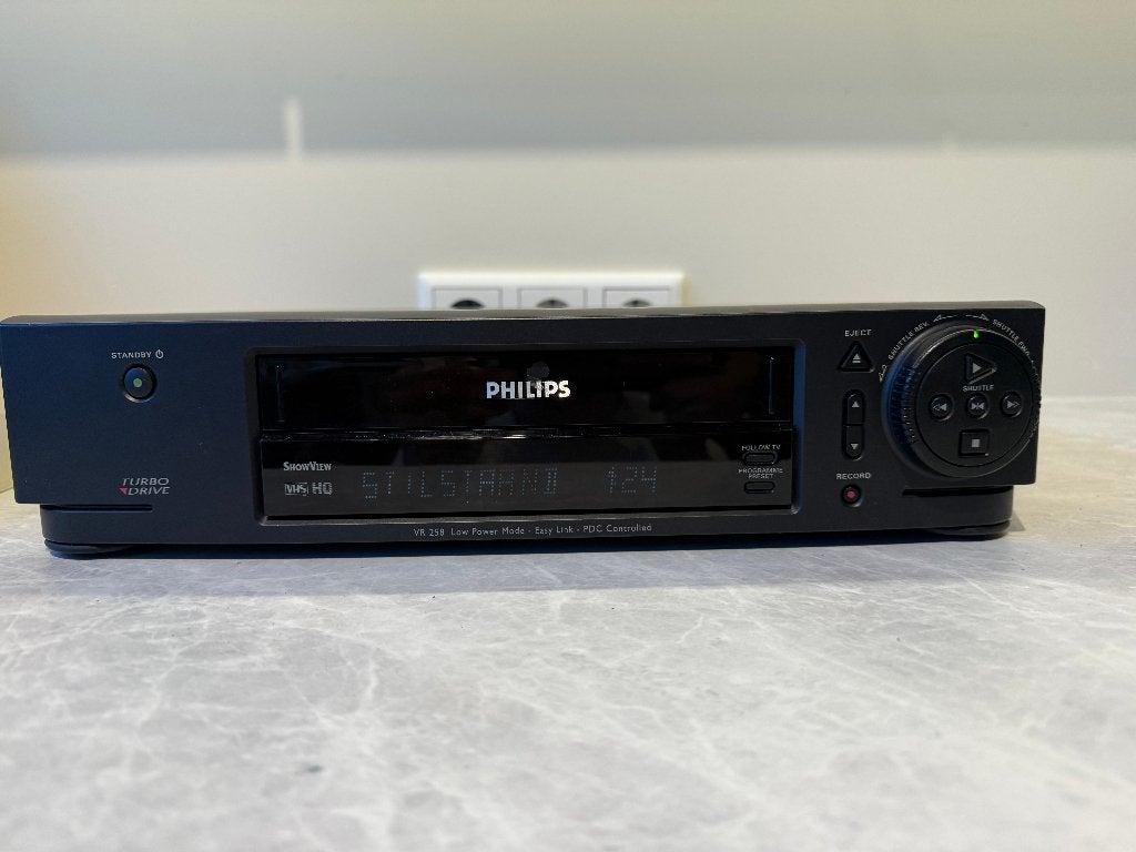 Philips VR258 Turbo Drive Stereo VHS Videorecorder, Ophalen of Verzenden
