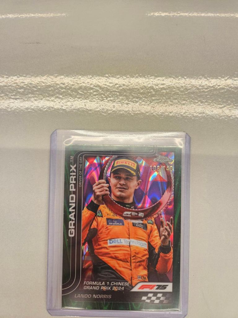 126 lando norris /140 green refractor Topps chrome f1 2025, Ophalen of Verzenden, Nieuw, Plaatje