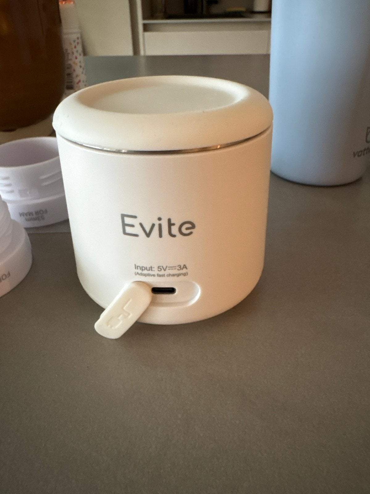 Evite Draagbare Flessenwarmer - Zo goed als nieuw, Ophalen, Flessen- of potjesverwarmer, Zo goed als nieuw, Evite
