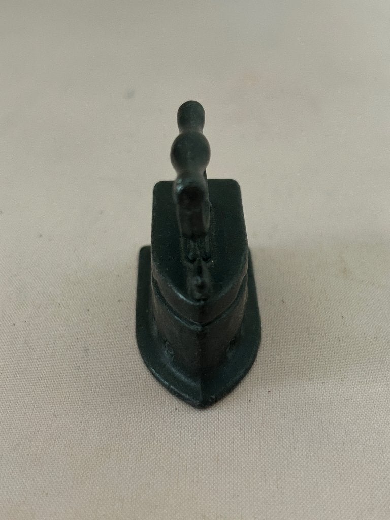 Miniatuur gietijzeren strijkijzer vintage decoratie, Ophalen of Verzenden