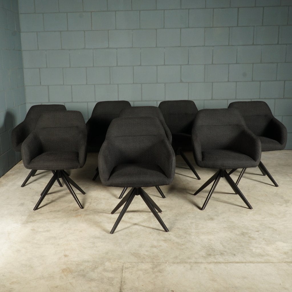8x Kick Collection Ravi eetkamerstoelen - Zo goed als nieuw, Zwart, Ophalen of Verzenden, Zo goed als nieuw, Metaal