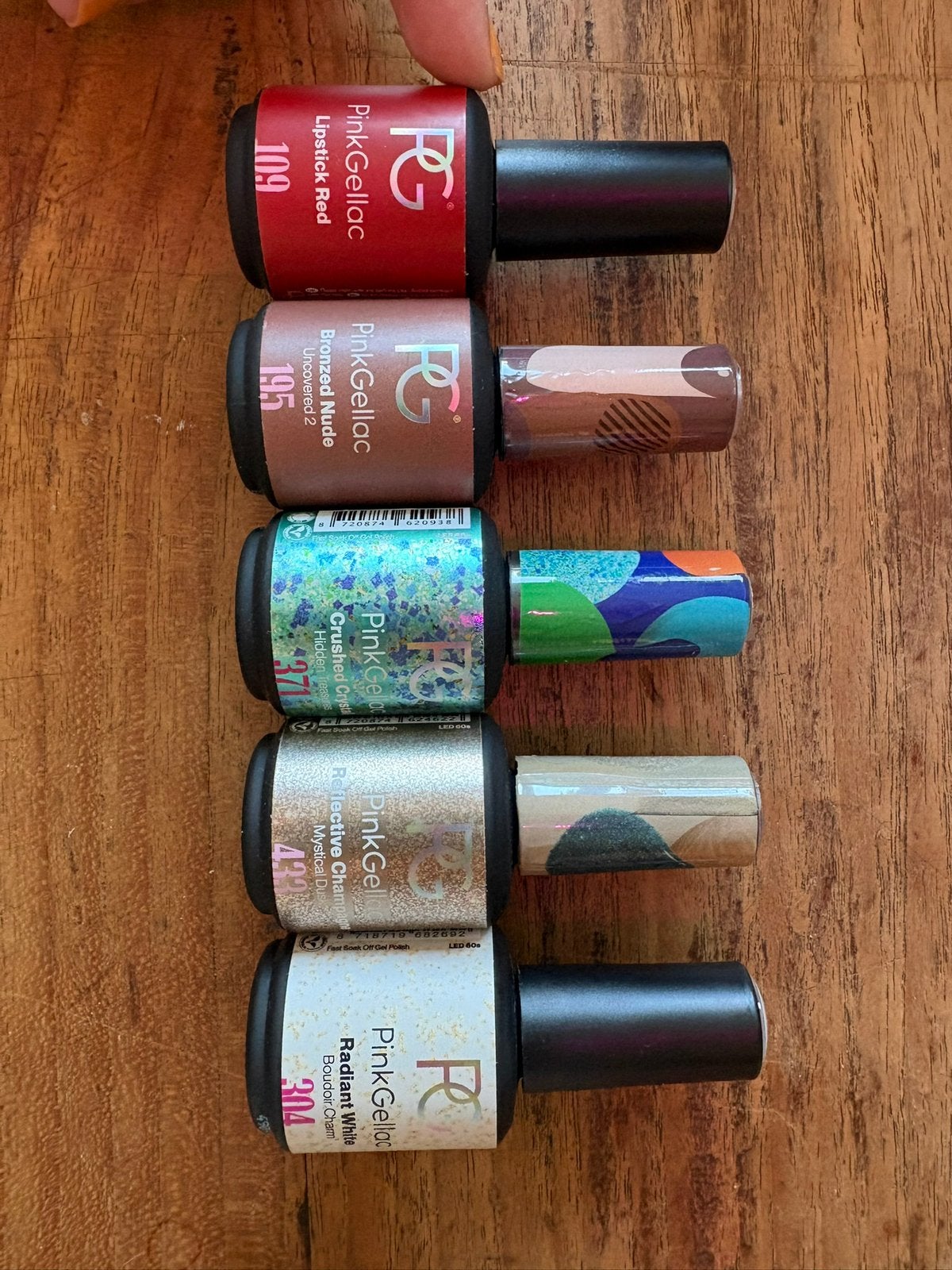 5 lakjes pink gellac, Ophalen of Verzenden, Zo goed als nieuw, Overige kleuren, Handen en Nagels
