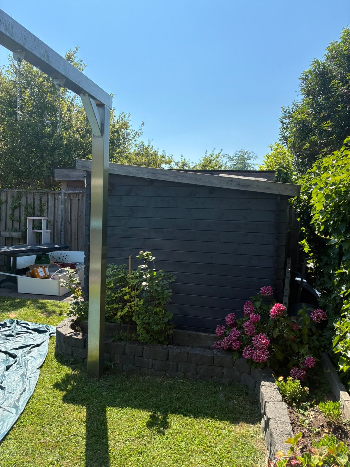 Rvs schomel, Tuin en Terras, Tuinhuizen, Minder dan 250 cm, Ophalen of Verzenden, Zonder ramen, Metaal