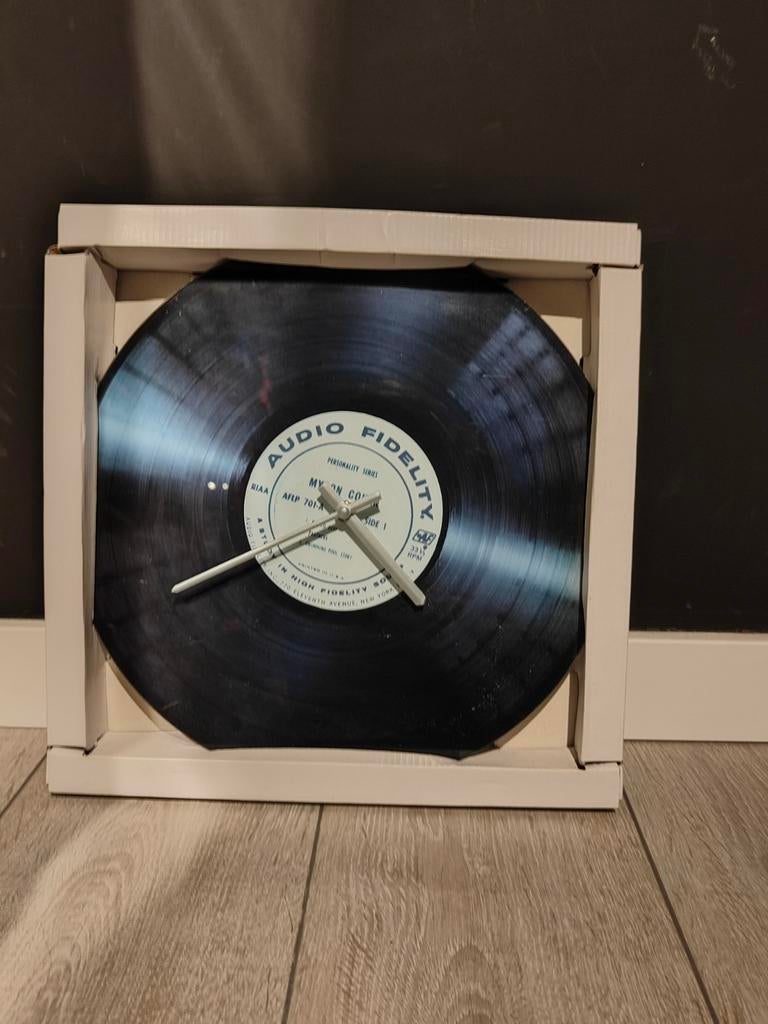 Vintage LP Klok / Vinyl Wandklok – retro design, Audio, Tv en Foto, Platenspelers, Overige merken, Ophalen of Verzenden