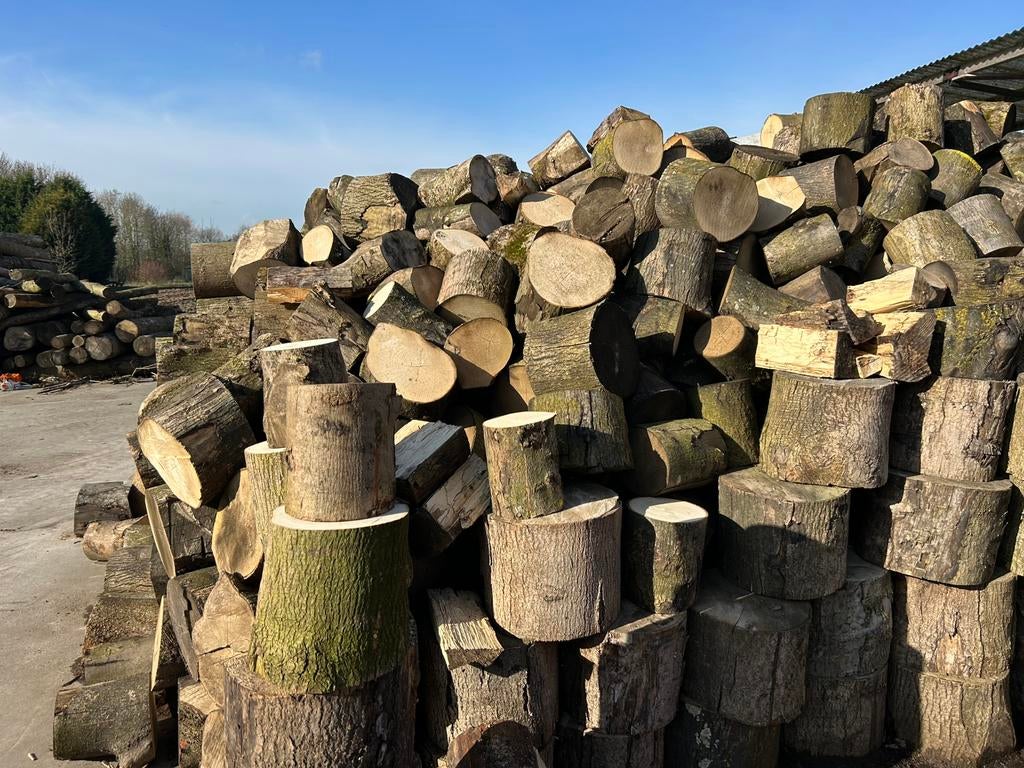 Stammen, haardhout, stammetjes, brandhout, kloven, Tuin en Terras, Haardhout, 6 m³ of meer, Ophalen, Essenhout, Stammen