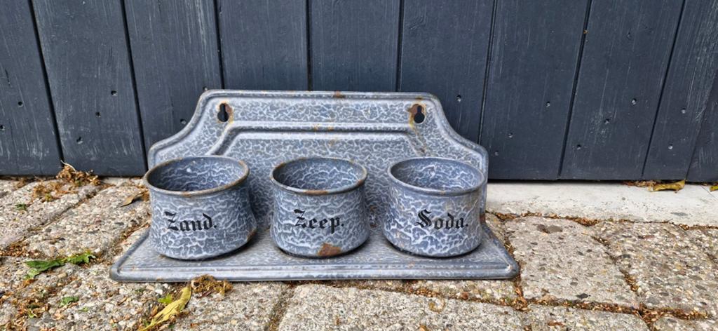 Zand zeep soda rekje emaille, Antiek en Kunst, Ophalen of Verzenden