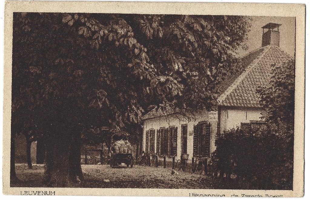 Leuvenum, Uitspanning "de Zwarte Boer", Verzenden, 1920 tot 1940, Gelopen, Gelderland