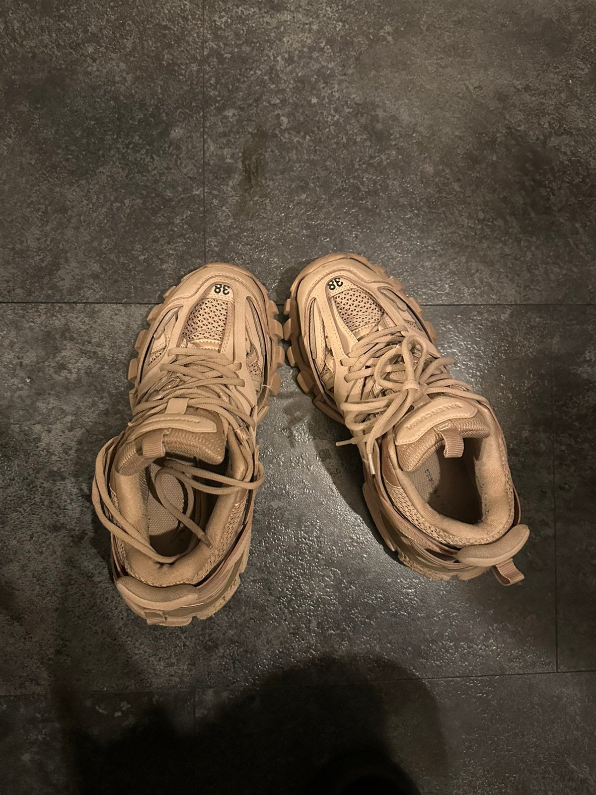 Balenciaga Track Sneakers Beige Maat 38, Ophalen, Gedragen, Beige, Sneakers of Gympen