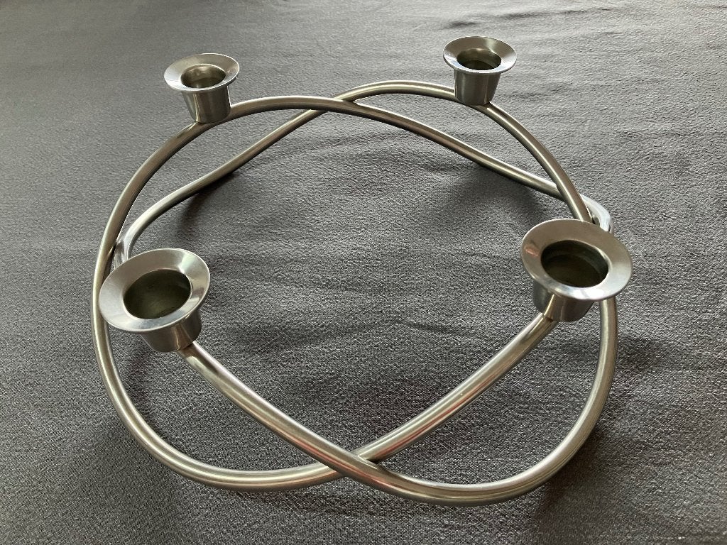 Georg Jensen SEASON Candleholder - mirror., Antiek en Kunst, Ophalen, Metaal, Kandelaar, 9 cm
