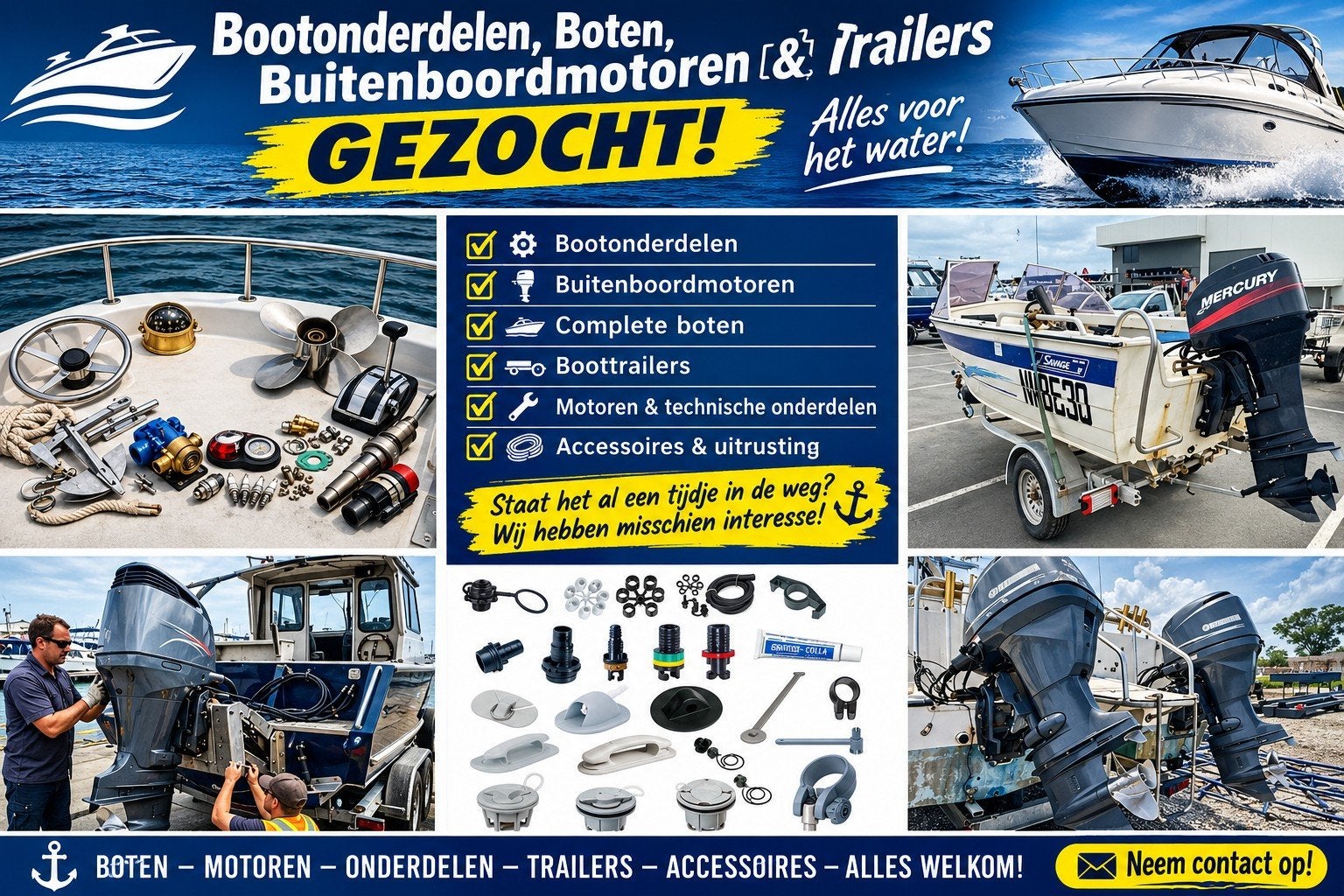 boot onderdelen gezocht of compleet project, Watersport en Boten, Bootonderdelen, Ophalen of Verzenden, Gebruikt, Motor en Techniek