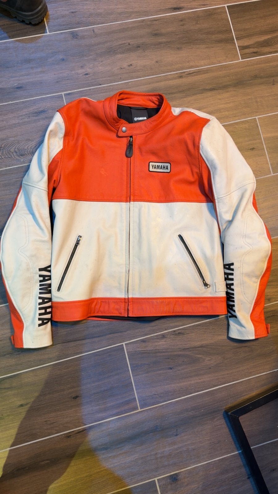 Yamaha Retro Sport Heritage motorjas - XL, Motoren, Ophalen of Verzenden, Tweedehands, Heren, Jas | leer