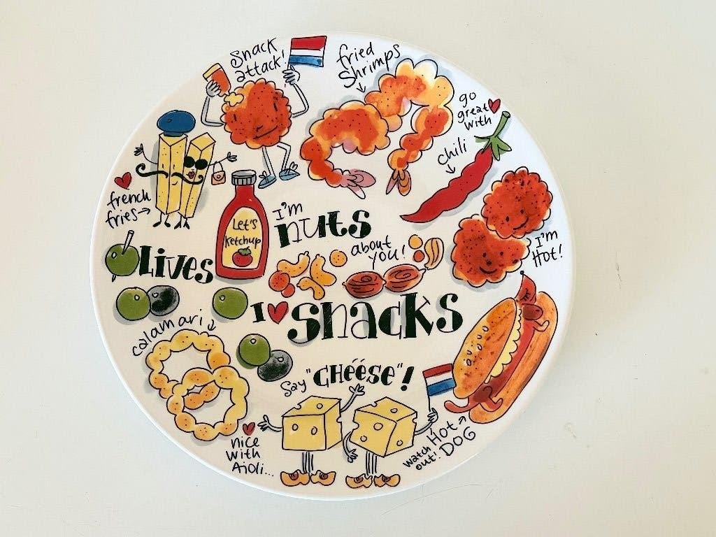 Blond Amsterdam snackbord/snackschaal Snack attack, Keramiek, Nieuw, Ophalen of Verzenden, Schaal of Schalen