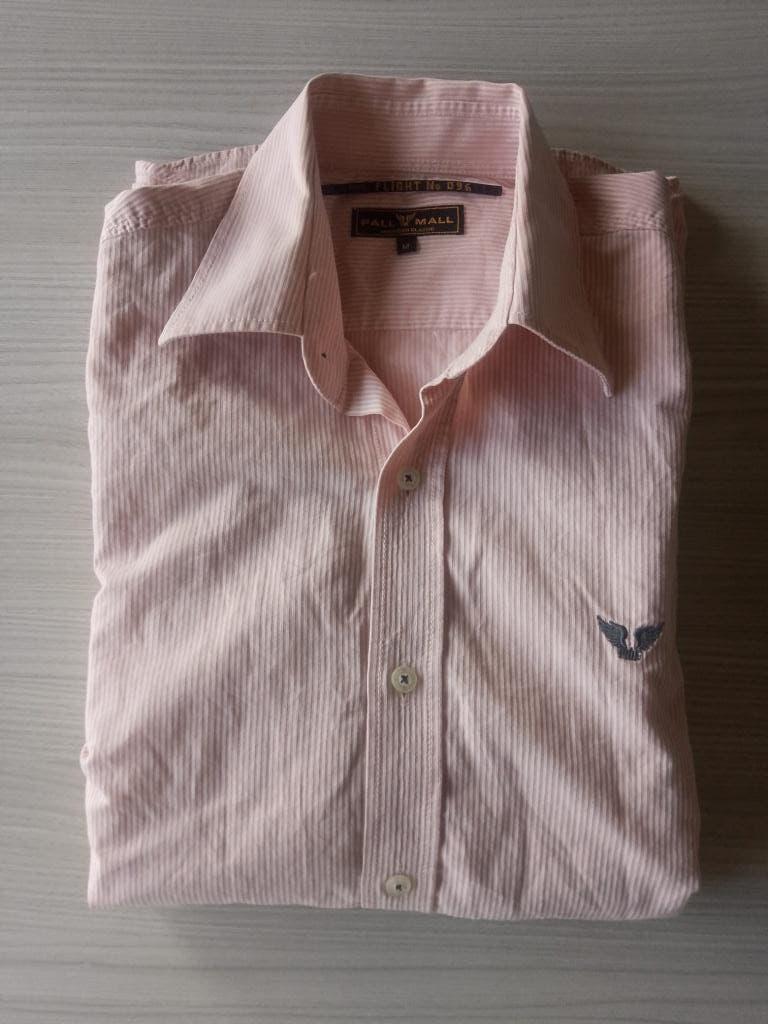 ZGAN Rose/Wit Gestreepte PME Legend Overhemd Mt. M, Ophalen, Halswijdte 39/40 (M), Zo goed als nieuw, Roze