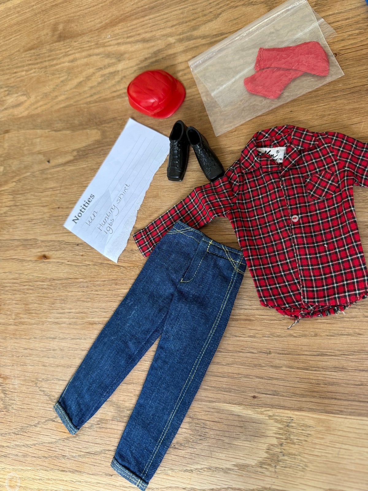 Vintage Ken kleding Hunting, Ophalen of Verzenden, Gebruikt, Kleertjes