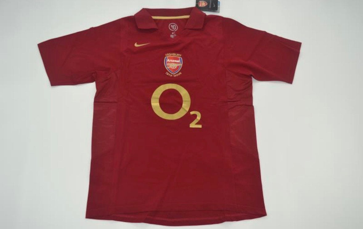 Retro Arsenal tenue 2005/06 (Maat en bedrukking naar keuze), Maat L, Ophalen of Verzenden, Zo goed als nieuw, Shirt