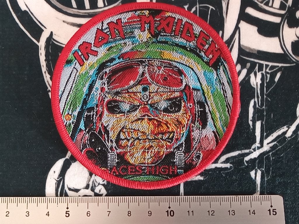 Iron Maiden mooie  Aces High patch 344 limited edition, Verzamelen, Verzenden, Nieuw, Kleding