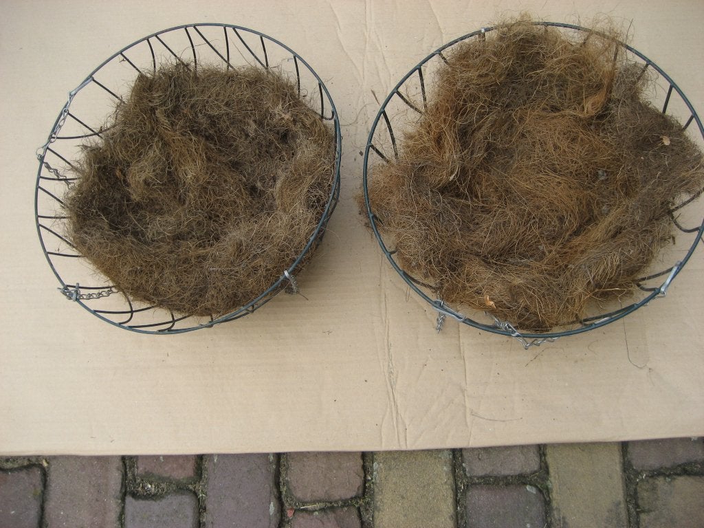 Hangmanden hanging basket kokos inlegvel Ø 36 diepte 16 cm, Tuin en Terras, Minder dan 30 cm, Minder dan 60 cm, Rond, Ophalen of Verzenden