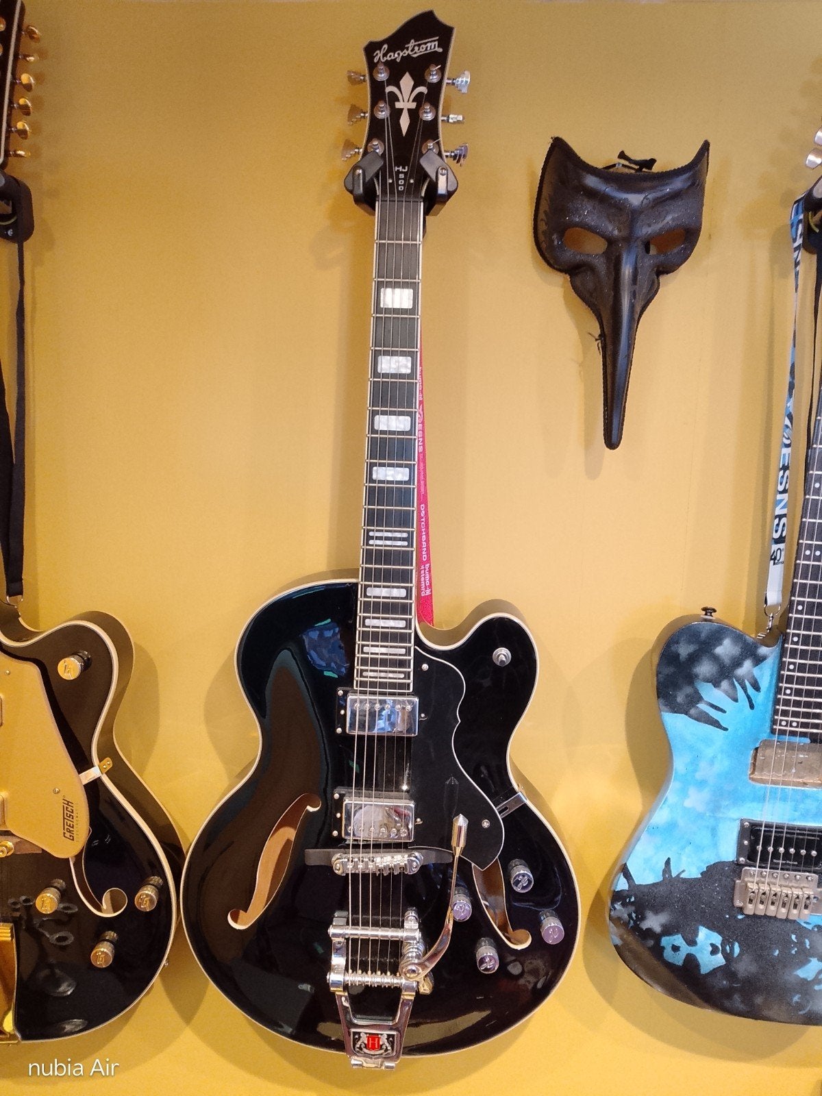 Hagstrom HJ500 Tremar Hollow Body Gitaar, Ophalen, Zo goed als nieuw, Hollow body, Overige merken