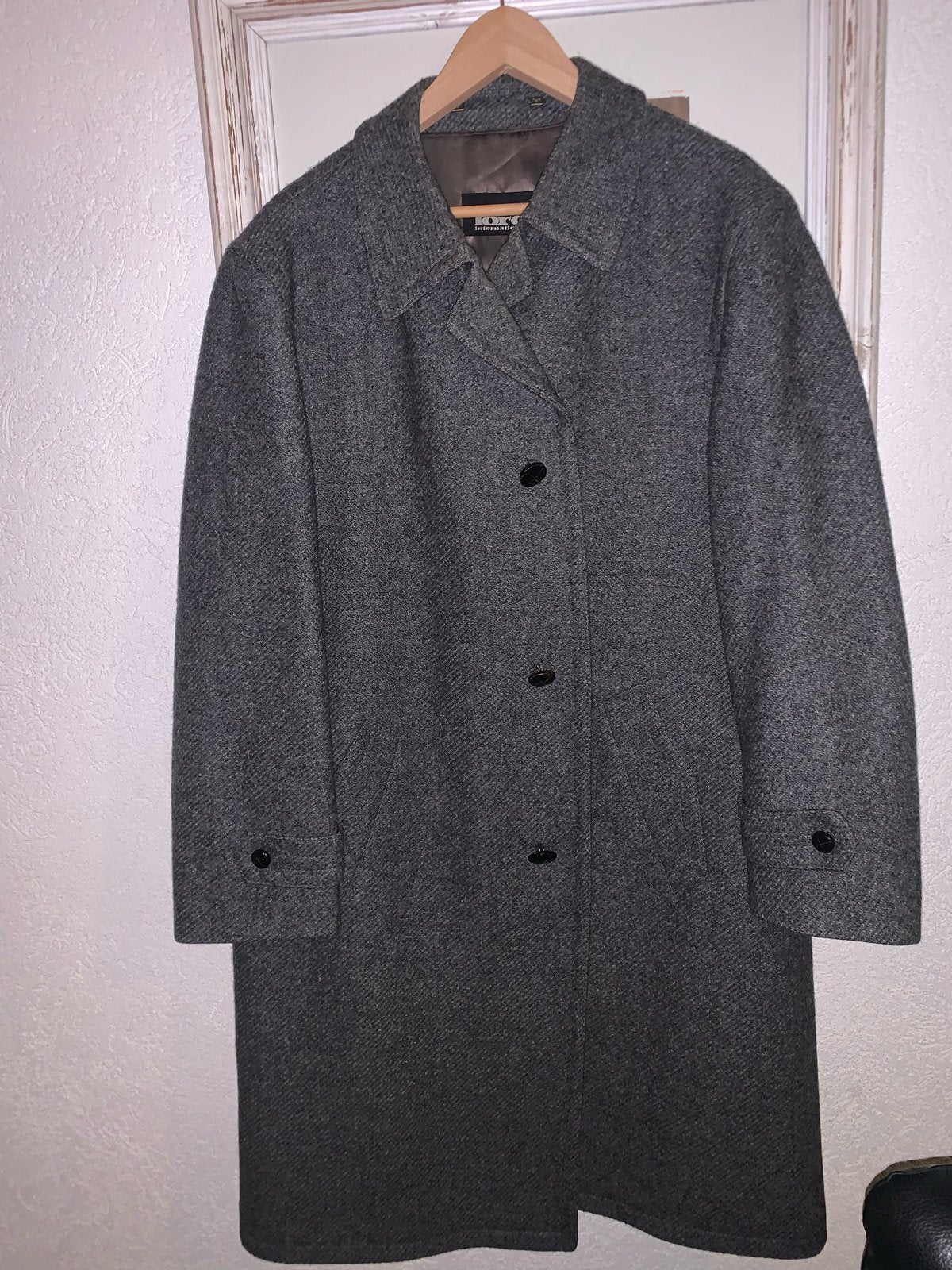 LORD Stijlvolle Grijze Wollen Herenjas maat 58, Kleding | Heren, Ophalen of Verzenden, Zo goed als nieuw, Maat 56/58 (XL), Grijs