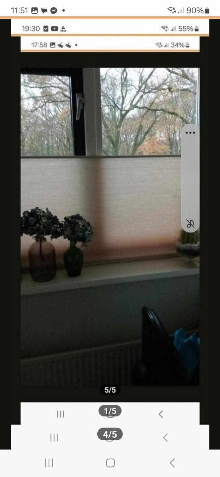 Zgan Veneta rolgordijn 1.70x2.00m uit rookvrij huis, Ophalen, Zo goed als nieuw, Beige