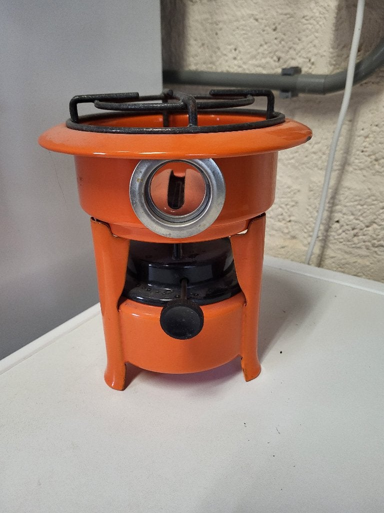 1-pits petroleumstel oranje, Antiek en Kunst, Ophalen of Verzenden