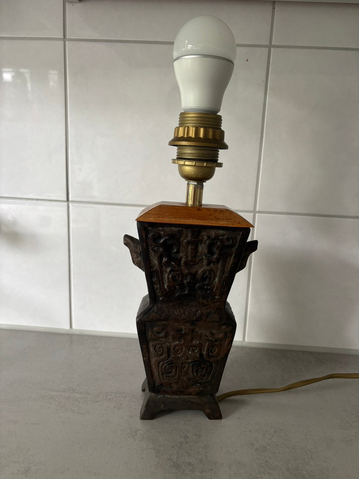Vintage Hollywood Regency tafellamp (Mid-Century), Huis en Inrichting, Lampen | Tafellampen, Ophalen of Verzenden