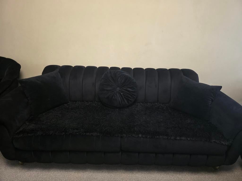 Bank met 6stolengrote tafel  kleine tafel met TV kast, Ophalen, Nieuw, 75 cm of meer, 60 cm of meer