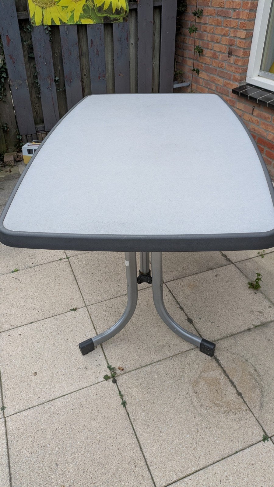 Sieger Mecalit klaptafel 90x150 cm voor tuin of balkon, Ophalen, Gebruikt, Ovaal