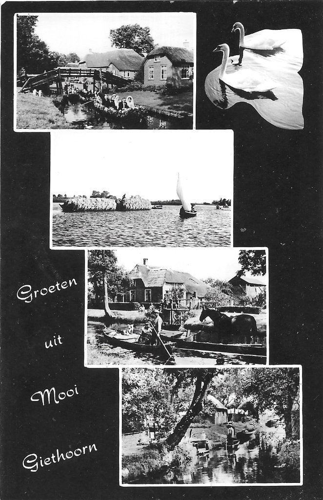 AK Giethoorn - Groeten uit mooi Giethoorn, Verzenden, 1960 tot 1980, Ongelopen, Overijssel
