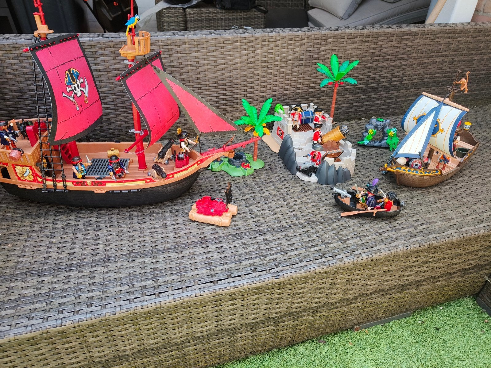 Grote Playmobil Piraten Set : Schepen, Fort en Figuren, Ophalen, Pirates, Gebruikt, Complete set