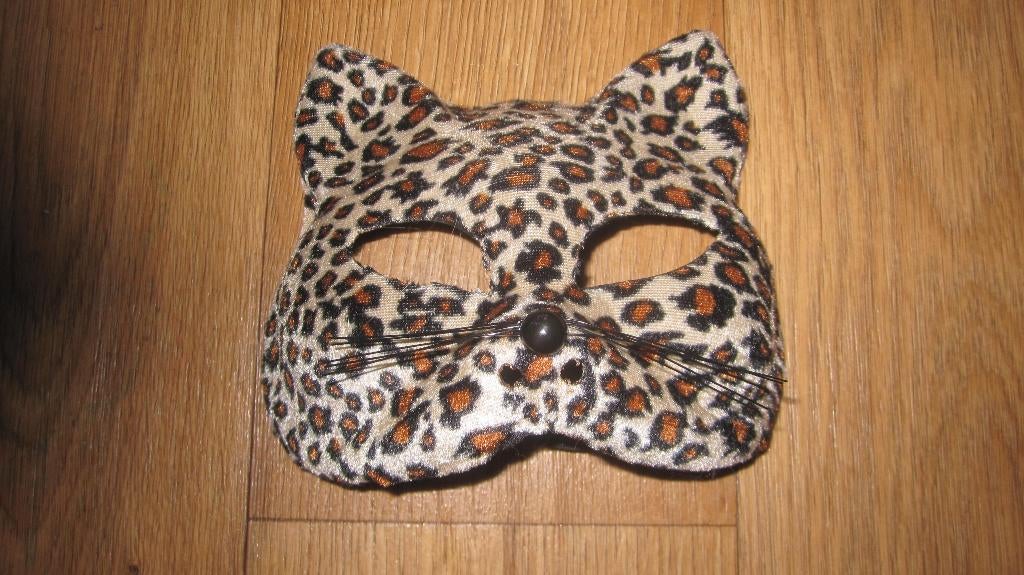 Poezenmasker en zwarte cape-catwoman-Zorro-Harry Potter enz, Ophalen of Verzenden, Zo goed als nieuw, Jongen of Meisje