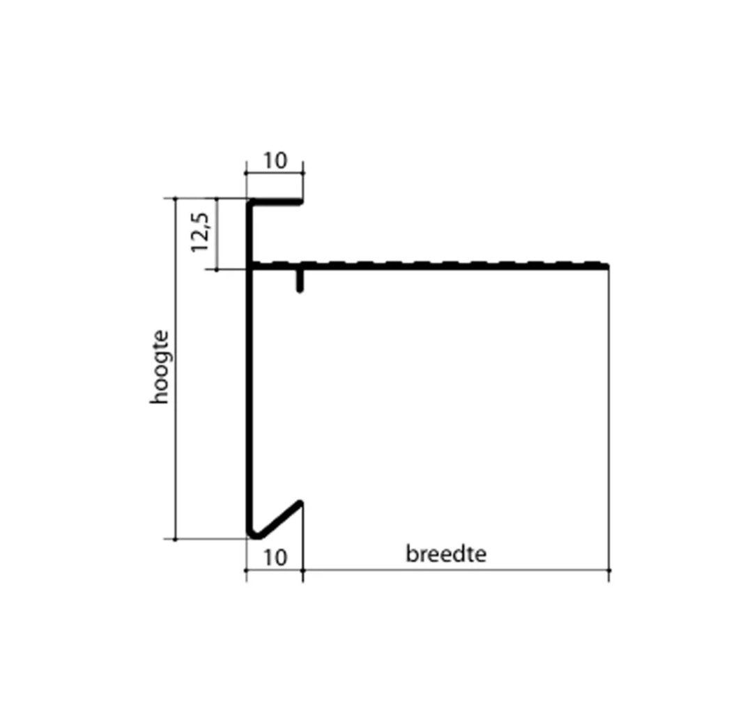 Daktrim 45 x 57 zwart - 6 lengtes van 3 meter, Ophalen, Zwart, Nieuw, Minder dan 5 m²