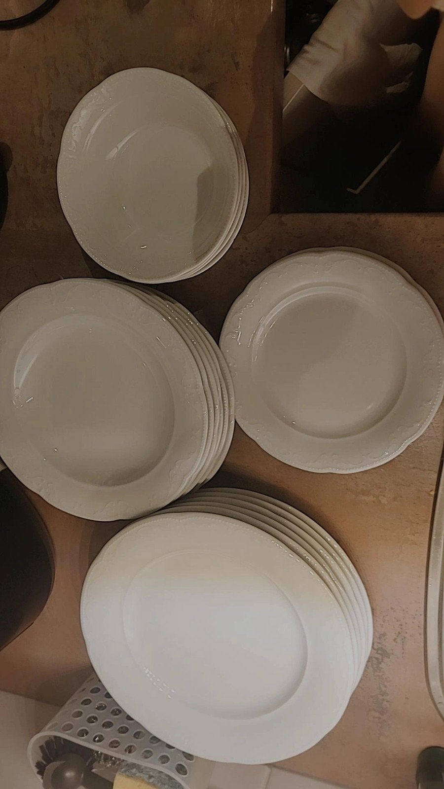Witte servies bordjes - Mitterteich Porzellan, Ophalen, Gebruikt, Klassiek, Bord(en)