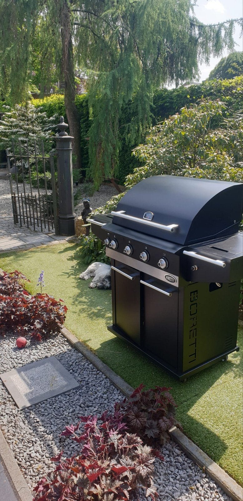 Boretti gas/ houtskool barbecue in zeer goede staat, Ophalen