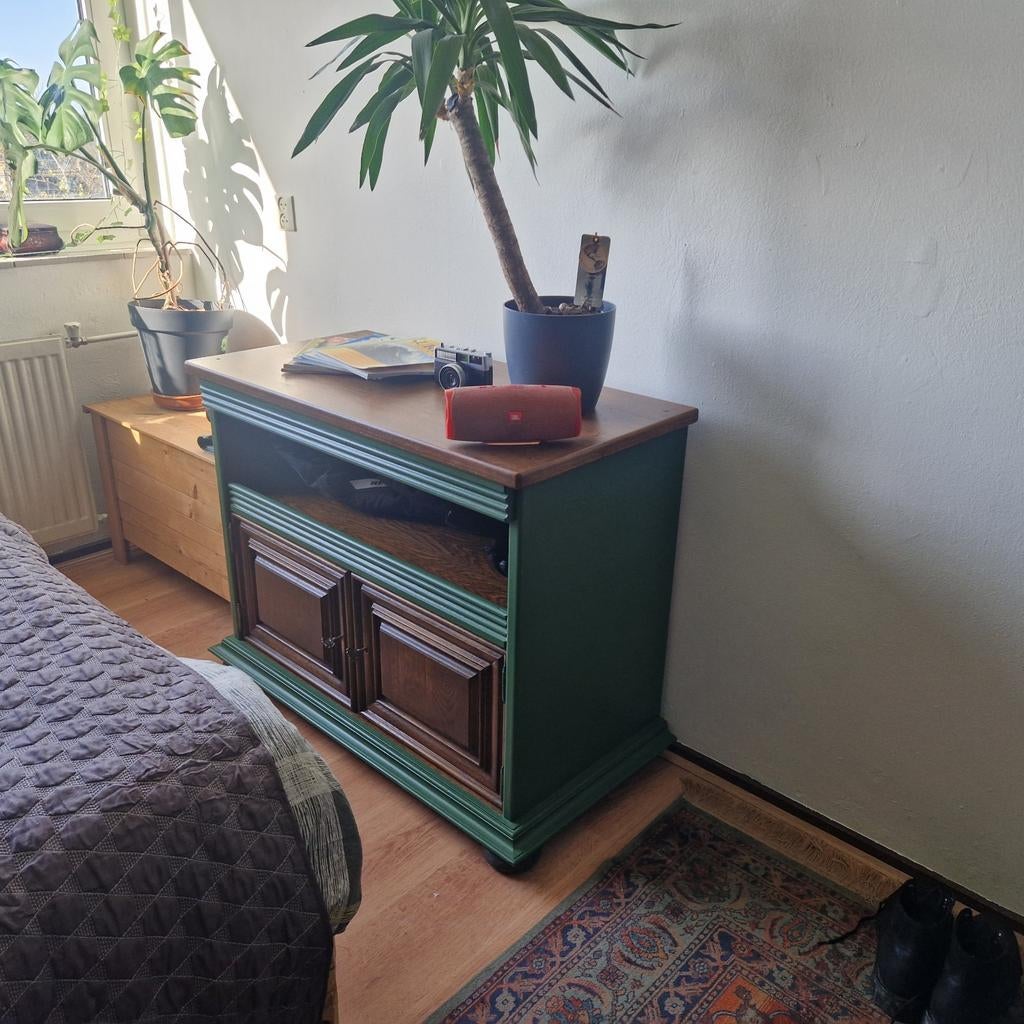 Vers opgeknapt tv-meubel, Huis en Inrichting, Kasten | Ladekasten, Ophalen, 1 of 2 laden, Eikenhout, 50 tot 100 cm