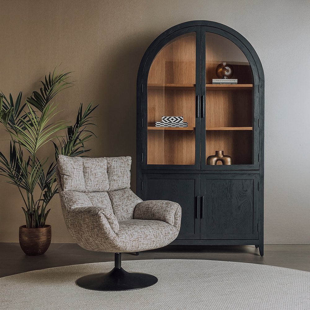 ACTIE Draaibare Fauteuil Force Div Kleuren Gratis Bezorgd (6, Draaibare fauteuil imo beige brown dark grey, Nieuw, 75 tot 100 cm