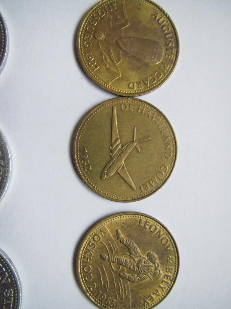 5 Luchtvaart Munten, Shell. 1931, 1952, 1965, 1966, 1968., Postzegels en Munten, Ophalen, Koningin Juliana, Setje