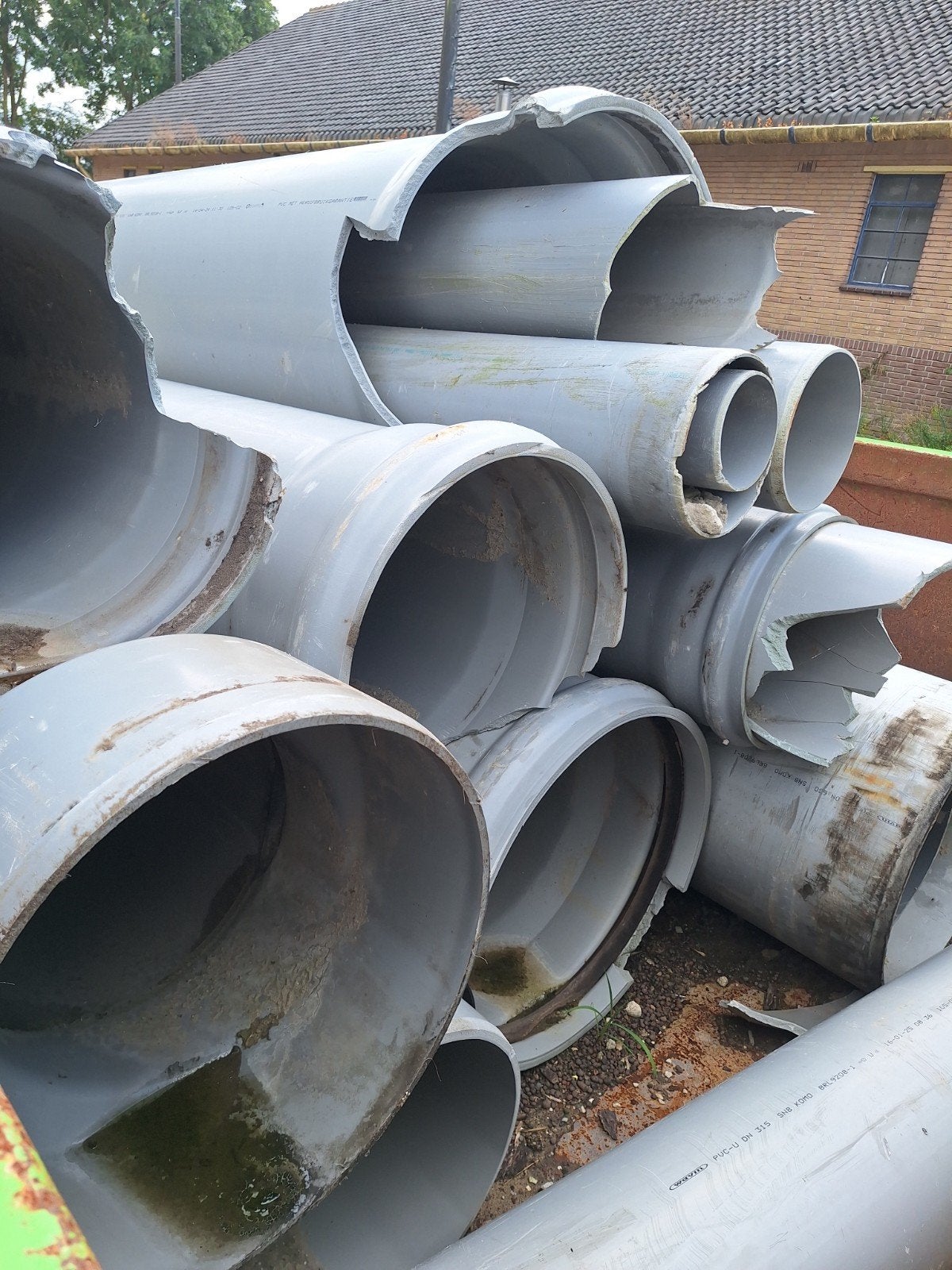 pvc buis duiker grote diameter, Doe-het-zelf en Verbouw, Buizen en Afvoer, Ophalen of Verzenden, Pvc, 80 mm of meer