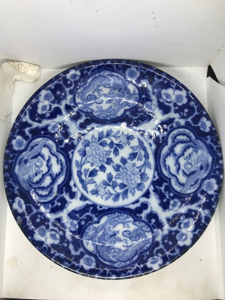 chinees porselein schotel met draken feniksen prunusbloesem, Antiek en Kunst, Antiek | Porselein, Ophalen of Verzenden