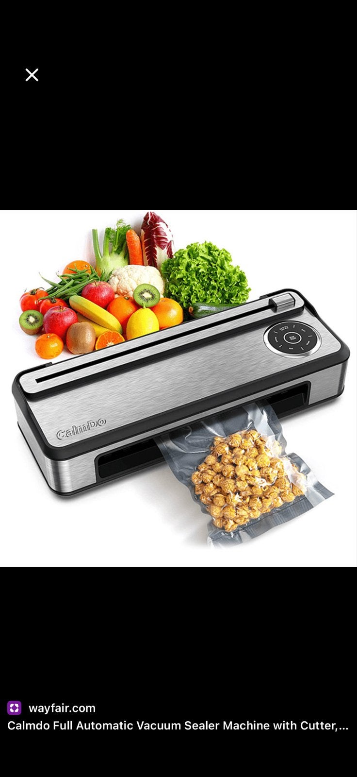 Nieuwe CalmDo Vacuümmachine Vacuum Sealer RVS, Ophalen of Verzenden, Nieuw