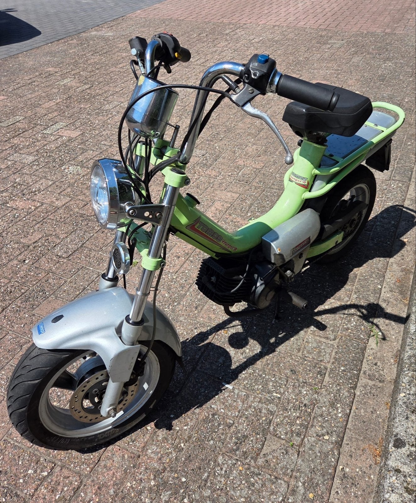 Tomos younst’r snorfiets - Lichtgroen, Fietsen en Brommers, Brommers | Tomos, Ophalen, Gebruikt, Maximaal 25 km/u, Flexer