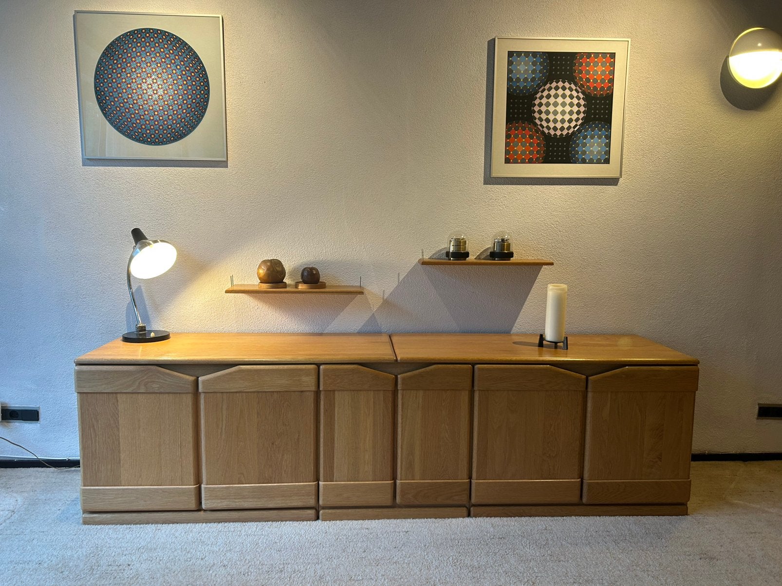 Hartmann dressoir van massief eiken, Huis en Inrichting, Kasten | Dressoirs, Ophalen, Gebruikt, Met deur(en), Eikenhout