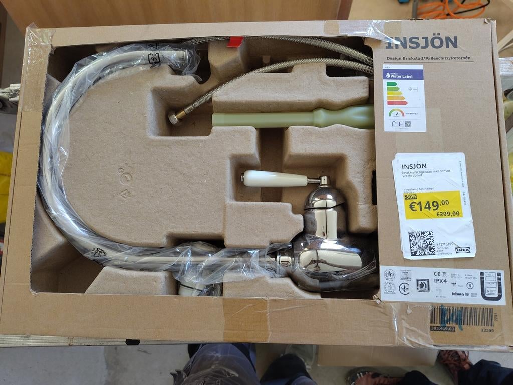 IKEA Insjön Keukenkraan met Sensor - Nieuw in Doos, Overige typen, IKEA, Ophalen of Verzenden, Metaal