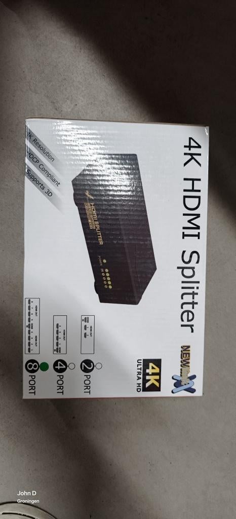 4k hdmi splitter 8 poorten, Ophalen of Verzenden, Nieuw